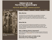 Tablet Screenshot of mininghistoryassociation.org